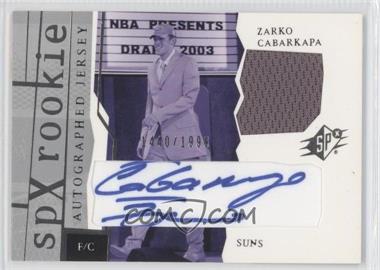 2003-04 SPx - [Base] #181 - SPx Auto Rookie Jerseys - Zarko Cabarkapa /1999