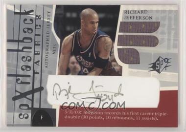 2003-04 SPx - [Base] #189 - SPx Flashback Fabrics Autographs - Richard Jefferson