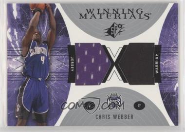 2003-04 SPx - Winning Materials #WM35 - Chris Webber