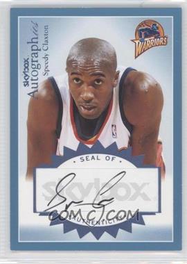 2003-04 Skybox Autographics - Autographics - Blue #A-SC - Speedy Claxton /300