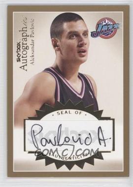 2003-04 Skybox Autographics - Autographics - Gold #A-AP - Aleksandar Pavlovic /50