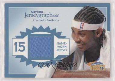 2003-04 Skybox Autographics - Jerseygraphics - Blue #J-CA - Carmelo Anthony /350
