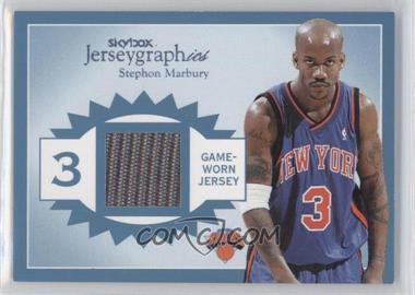 2003-04 Skybox Autographics - Jerseygraphics - Blue #J-SM2 - Stephon Marbury /350