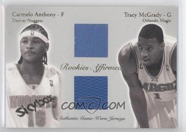 2003-04 Skybox Autographics - Rookies Affirmed - Dual Jersey #RAJ-CA/TM - Carmelo Anthony, Tracy McGrady /500