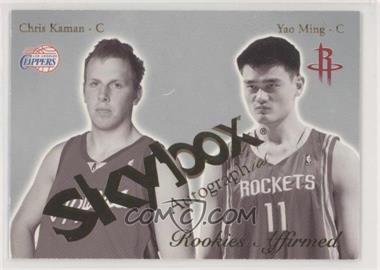 2003-04 Skybox Autographics - Rookies Affirmed #13RE - Chris Kaman, Yao Ming