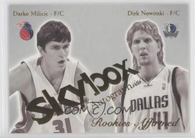 2003-04 Skybox Autographics - Rookies Affirmed #15RE - Dirk Nowitzki, Darko Milicic