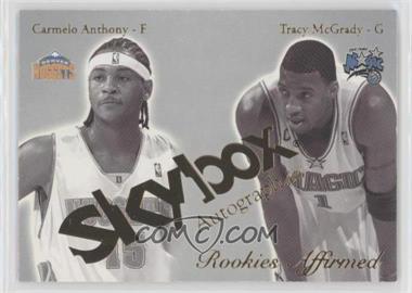 2003-04 Skybox Autographics - Rookies Affirmed #1RE - Carmelo Anthony, Tracy McGrady