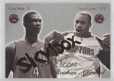 2003-04 Skybox Autographics - Rookies Affirmed #2RE - Chris Bosh, Vince Carter