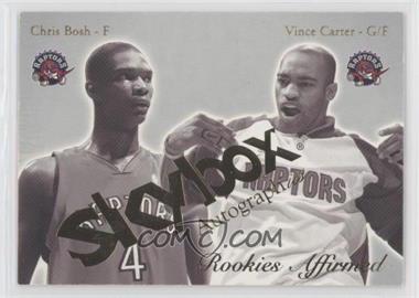2003-04 Skybox Autographics - Rookies Affirmed #2RE - Chris Bosh, Vince Carter