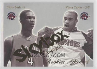 2003-04 Skybox Autographics - Rookies Affirmed #2RE - Chris Bosh, Vince Carter