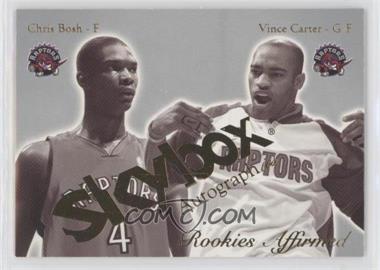2003-04 Skybox Autographics - Rookies Affirmed #2RE - Chris Bosh, Vince Carter
