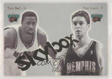 2003-04 Skybox Autographics - Rookies Affirmed #4RE - Troy Bell, Pau Gasol