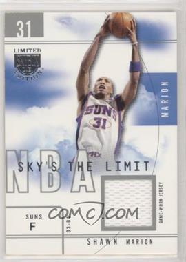 2003-04 Skybox Limited Edition - Sky's the Limit - Parallel 50 Jersey #SL-SM - Shawn Marion /50
