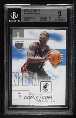 2003-04 Skybox Limited Edition - Sky's the Limit #20 SL - Dwyane Wade [BGS 9 MINT]