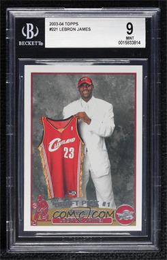 2003-04 Topps - [Base] #221 - 2003 NBA Draft - LeBron James [BGS 9 MINT]