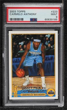 2003-04 Topps - [Base] #223 - 2003 NBA Draft - Carmelo Anthony [PSA 9 MINT]