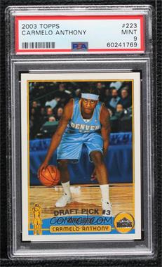 2003-04 Topps - [Base] #223 - 2003 NBA Draft - Carmelo Anthony [PSA 9 MINT]