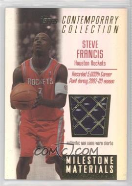 2003-04 Topps Contemporary Collection - Milestone Materials #MIM-SF - Steve Francis /250