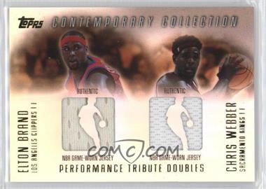 2003-04 Topps Contemporary Collection - Performance Tribute Doubles Relics #PTD-BW - Elton Brand, Chris Webber /250