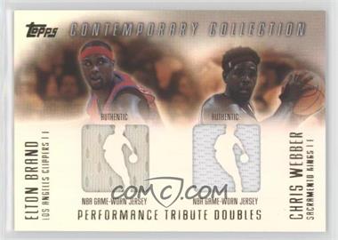 2003-04 Topps Contemporary Collection - Performance Tribute Doubles Relics #PTD-BW - Elton Brand, Chris Webber /250