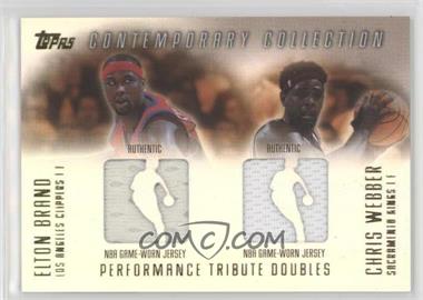 2003-04 Topps Contemporary Collection - Performance Tribute Doubles Relics #PTD-BW - Elton Brand, Chris Webber /250