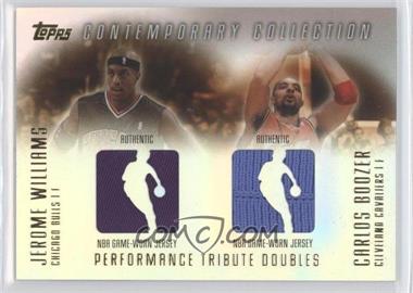 2003-04 Topps Contemporary Collection - Performance Tribute Doubles Relics #PTD-WB - Jerome Williams, Carlos Boozer /250