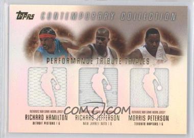 2003-04 Topps Contemporary Collection - Performance Tribute Triples Relics #PTT-HJP - Richard Hamilton, Richard Jefferson, Morris Peterson /200