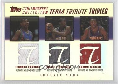 2003-04 Topps Contemporary Collection - Team Tribute Triples Relics - Red #TTT-BSM - Amare Stoudemire, Leandro Barbosa, Shawn Marion /50