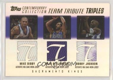 2003-04 Topps Contemporary Collection - Team Tribute Triples Relics #TTT-BSJ - Mike Bibby, Peja Stojakovic, Bobby Jackson /200 [EX to NM]
