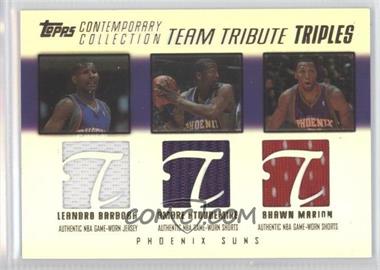 2003-04 Topps Contemporary Collection - Team Tribute Triples Relics #TTT-BSM - Amare Stoudemire, Leandro Barbosa, Shawn Marion /250