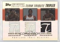 Rasheed Wallace, Travis Outlaw, Qyntel Woods #/250