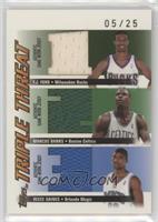T.J. Ford, Marcus Banks, Reece Gaines #/25