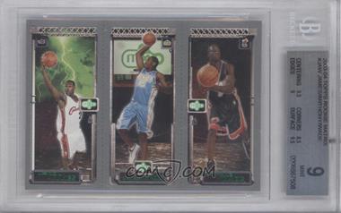 2003-04 Topps Rookie Matrix - [Base] #115-113-111 - LeBron James, Carmelo Anthony, Dwyane Wade [BGS 9 MINT]