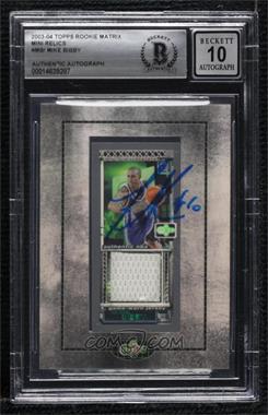 2003-04 Topps Rookie Matrix - Mini Framed Relics #MR-MBI - Mike Bibby [BAS BGS Authentic]