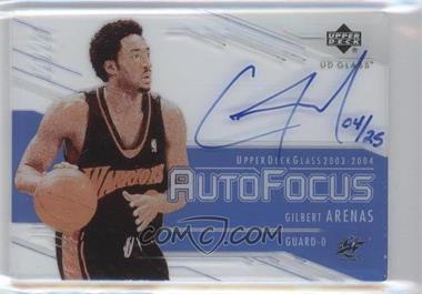 2003-04 UD Glass - Auto Focus - The Crystal Collection #GA - Gilbert Arenas /25