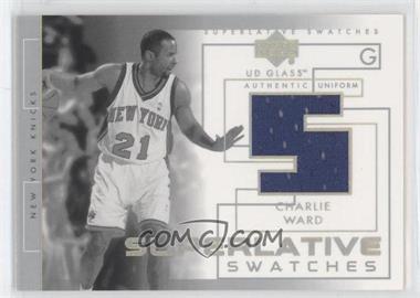 2003-04 UD Glass - Superlative Swatches #SS-CW - Charlie Ward