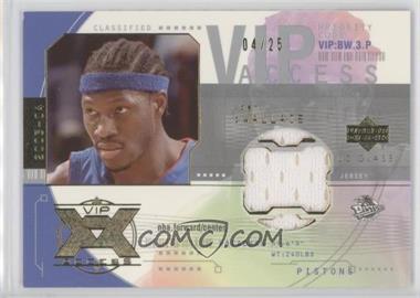 2003-04 UD Glass - VIP Access #VIP-BW - Ben Wallace /25