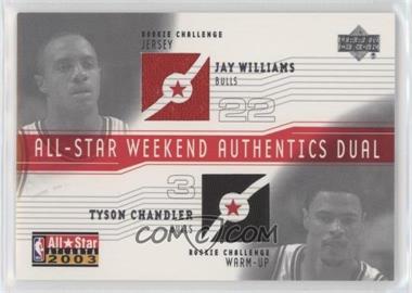 2003-04 Upper Deck - All-Star Weekend Authentics Dual #AS-JW/TC - Jay Williams, Tyson Chandler