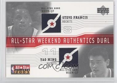 2003-04 Upper Deck - All-Star Weekend Authentics Dual #AS-SF/YM - Steve Francis, Yao Ming