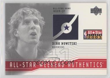 2003-04 Upper Deck - All-Star Weekend Authentics #AS-DN - Dirk Nowitzki