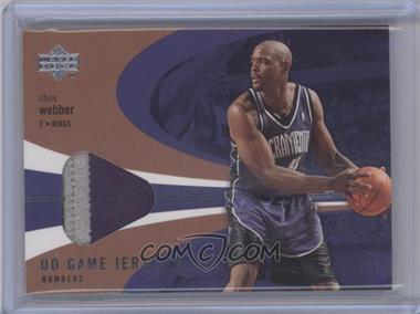 2003-04 Upper Deck - UD Game Jersey Patch Numbers #CW-PN - Chris Webber