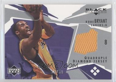 2003-04 Upper Deck Black Diamond - Diamond Jersey - Quadruple #BD4-KB - Kobe Bryant /50