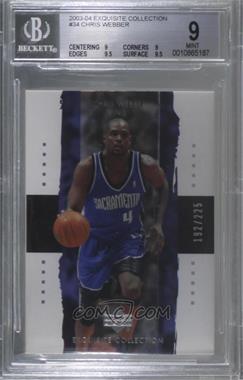 2003-04 Upper Deck Exquisite Collection - [Base] #34 - Chris Webber /225 [BGS 9 MINT]