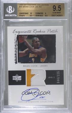 2003-04 Upper Deck Exquisite Collection - [Base] #58 - Exquisite Rookie Patch Auto - Brian Cook /225 [BGS 9.5 GEM MINT]