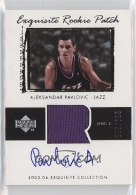 2003-04 Upper Deck Exquisite Collection - [Base] #63 - Exquisite Rookie Patch Auto - Aleksandar Pavlovic /225 [EX to NM]