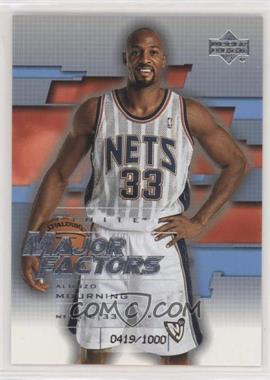 2003-04 Upper Deck Finite - [Base] #261 - Major Factors - Alonzo Mourning /1000