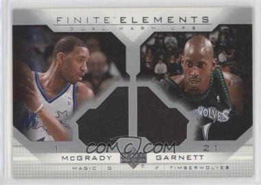 2003-04 Upper Deck Finite - Elements Dual Warm-Ups #FE10 - Kevin Garnett, Tracy McGrady