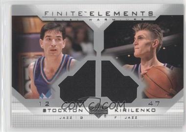 2003-04 Upper Deck Finite - Elements Dual Warm-Ups #FE19 - John Stockton, Andrei Kirilenko