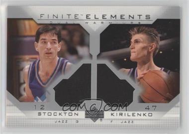 2003-04 Upper Deck Finite - Elements Dual Warm-Ups #FE19 - John Stockton, Andrei Kirilenko