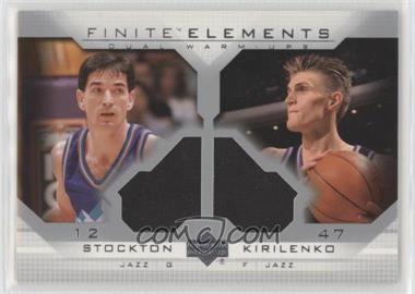 2003-04 Upper Deck Finite - Elements Dual Warm-Ups #FE19 - John Stockton, Andrei Kirilenko